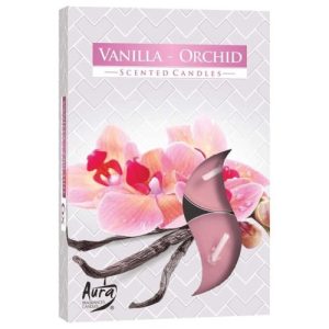 Velas Tealight Perfumadas – Pack 6, 184 Baunilha e Orquídea