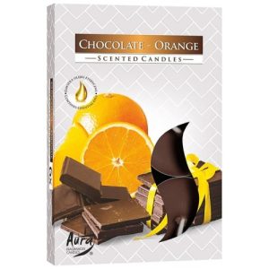 Velas Tealight Perfumadas – Pack 6, 340 Chocolate e Laranja