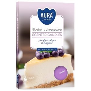 Velas Tealight Perfumadas – Pack 6, 359 Cheesecake de Mirtilo