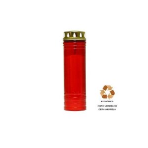Círio Vela 7 DIAS – Vermelho, Cera Amarela