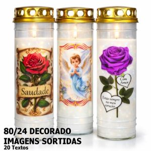 Círio Vela 80/24 – Texto, Decorado