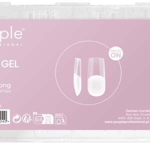 Purple Soft Gel Tips Press On Square Medium Half Matte