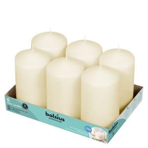 Vela para Eventos 15×7,8cm – Marfim, 70h de Duração