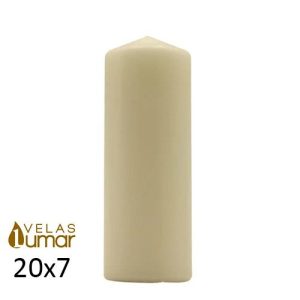 Vela Decorativa 20x7cm – Creme, Natal