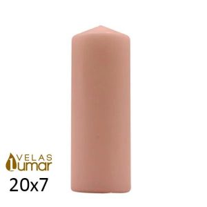Vela Decorativa 20x7cm – Rosa