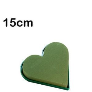 Coração Fechado com Esponja Floral 15cm