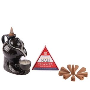 Incenso Fluxo de Retorno em Cone – 10 Unidades, Nag Champa