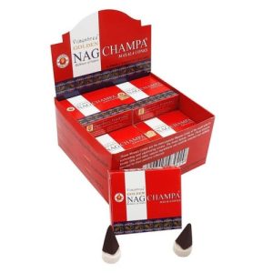 Incenso em Cone – 10 Unidades, Golden Nag Champa