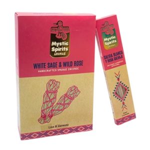 Incenso Mystic Spirits em Vareta – Sálvia Branca e Rosa Selvagem