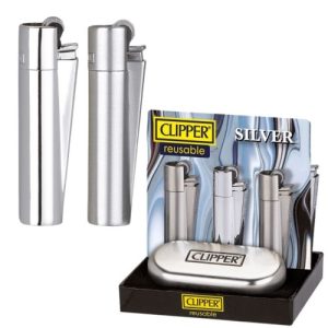 Isqueiro Clipper Recarregável em Metal – Silver