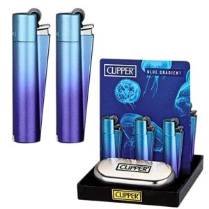Isqueiro Clipper Recarregável em Metal – Blue Gradient