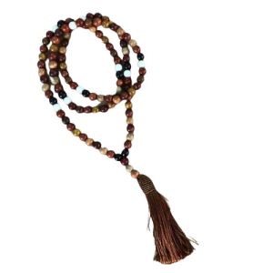 Cordão Sagrado com 108 Contas em Madeira