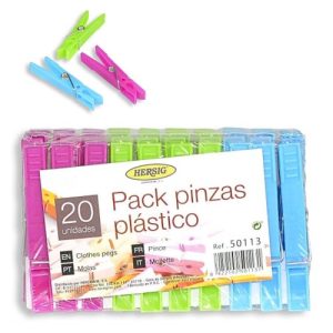 Molas em Plástico para Roupa – Pack 20