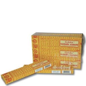 Incenso Goloka Nag Champa em Vareta – Agarbathi, Amarelo