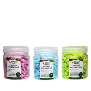 Pedras Decorativas 2-5mm 300g – Cores Sortidas