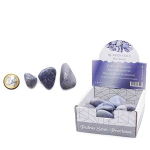 Pedras Místicas Semipreciosas 2-3cm – Quartzo Azul Rolado