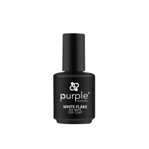 Purple Top Coat White Flake no Wipe 15ml