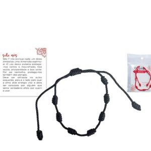 Pulseira da Sorte 7 Nós – Preto