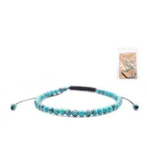 Pulseira de Pedras Semipreciosas 4mm – Turquesa