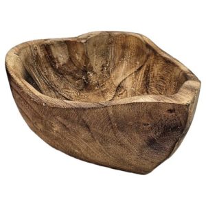 Taça Decorativa em Madeira 27x24x13cm