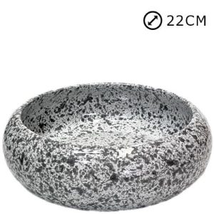 Taça Pneu Nº3 em Cerâmica para Cemitério para Esponja 22cm – Branco