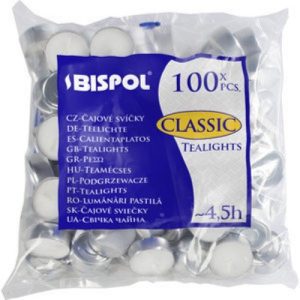 Velas Tealight – Pack 100, Branco