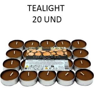 Velas Tealight Perfumadas – Pack 20, Cedro