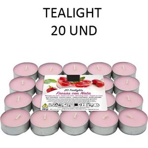 Velas Tealight Perfumadas – Pack 20, Morango