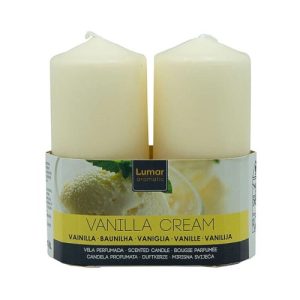 Vela Perfumada 11×4,7cm – Creme, Baunilha, Pack 2